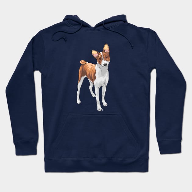 Hunting dog Basenji breed Hoodie by kavalenkava